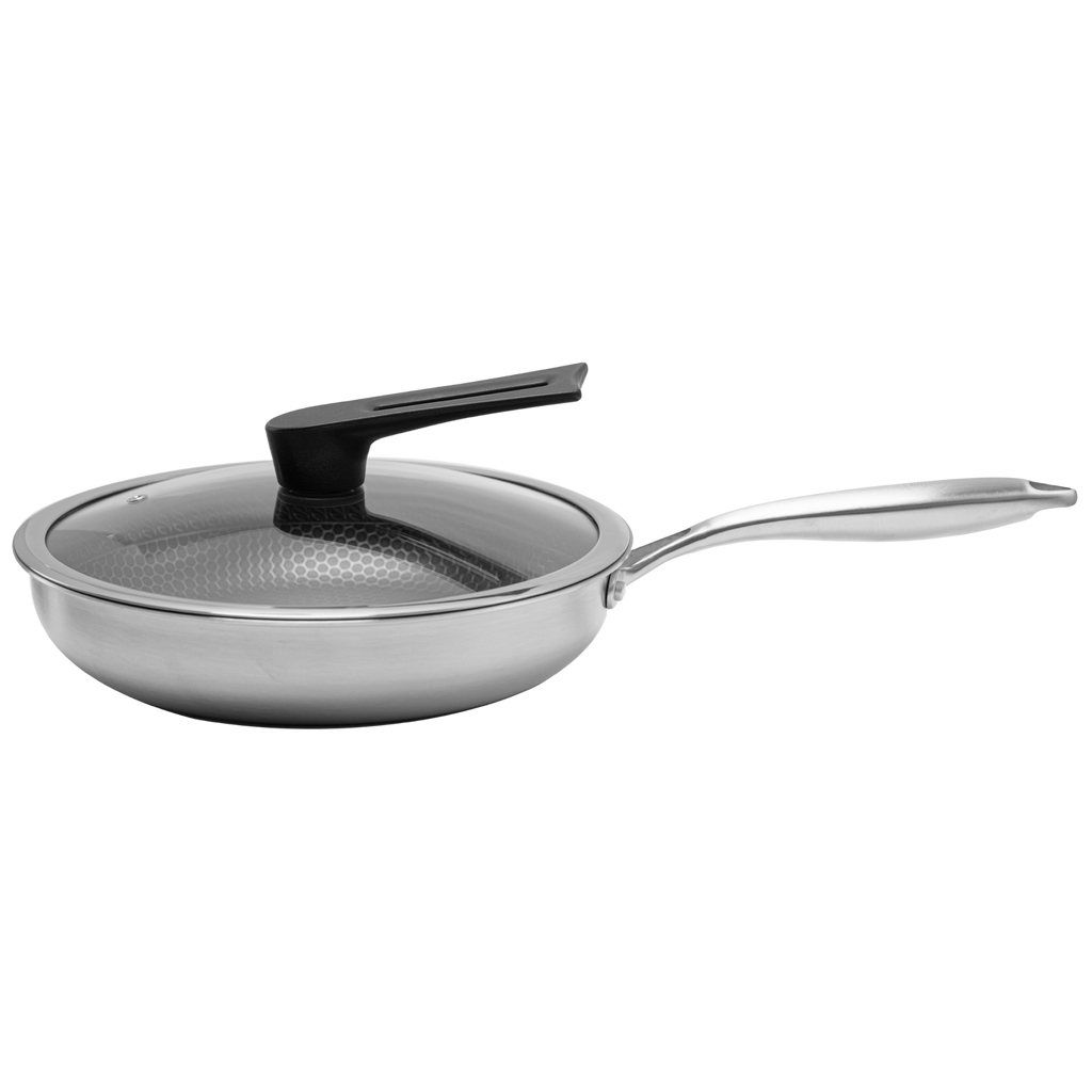 Sartén 28 cm Triple Capa de Acero Inoxidable 304 Antiadherente UYO-S28