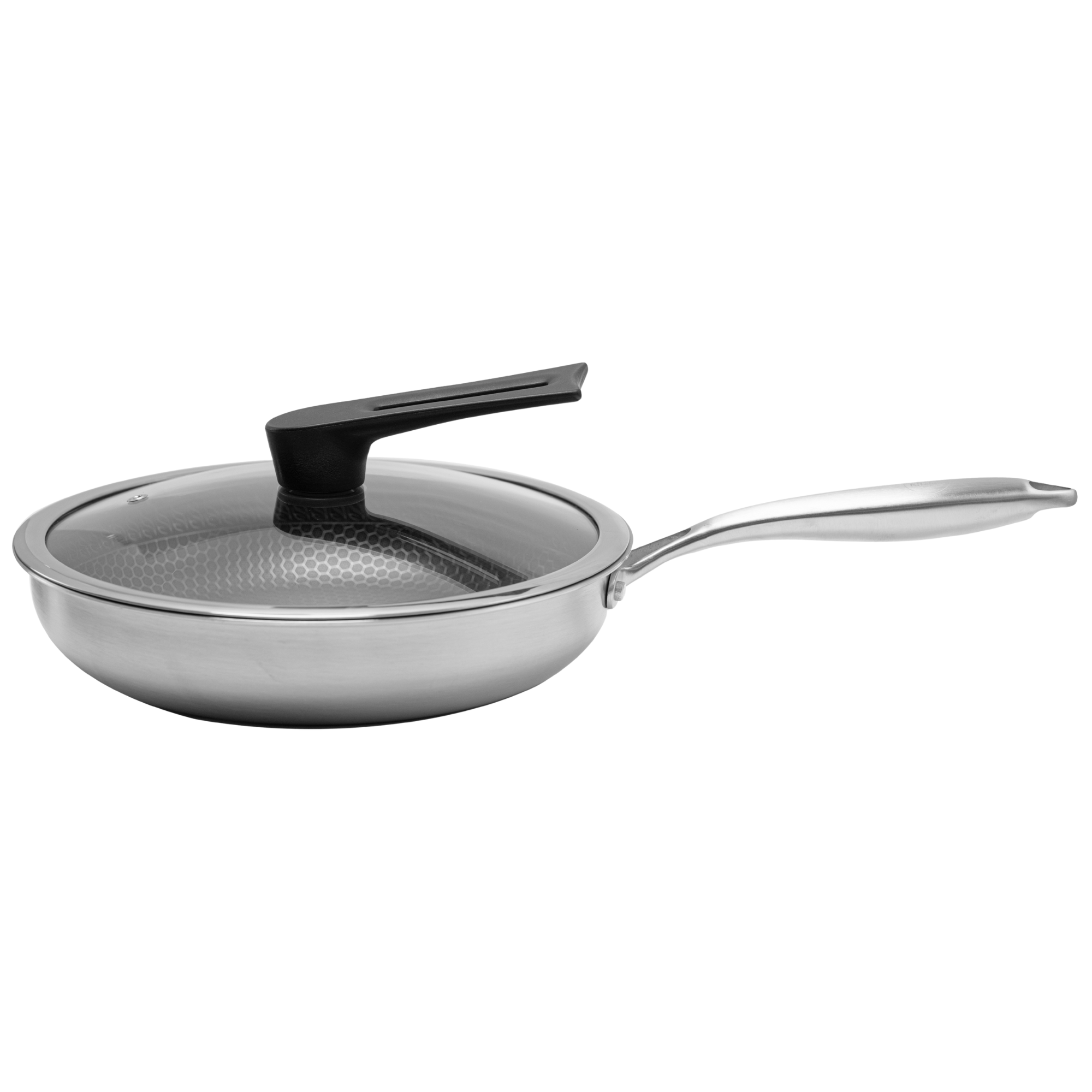 Sartén 28 cm Triple Capa de Acero Inoxidable 304 Antiadherente UYO-S28