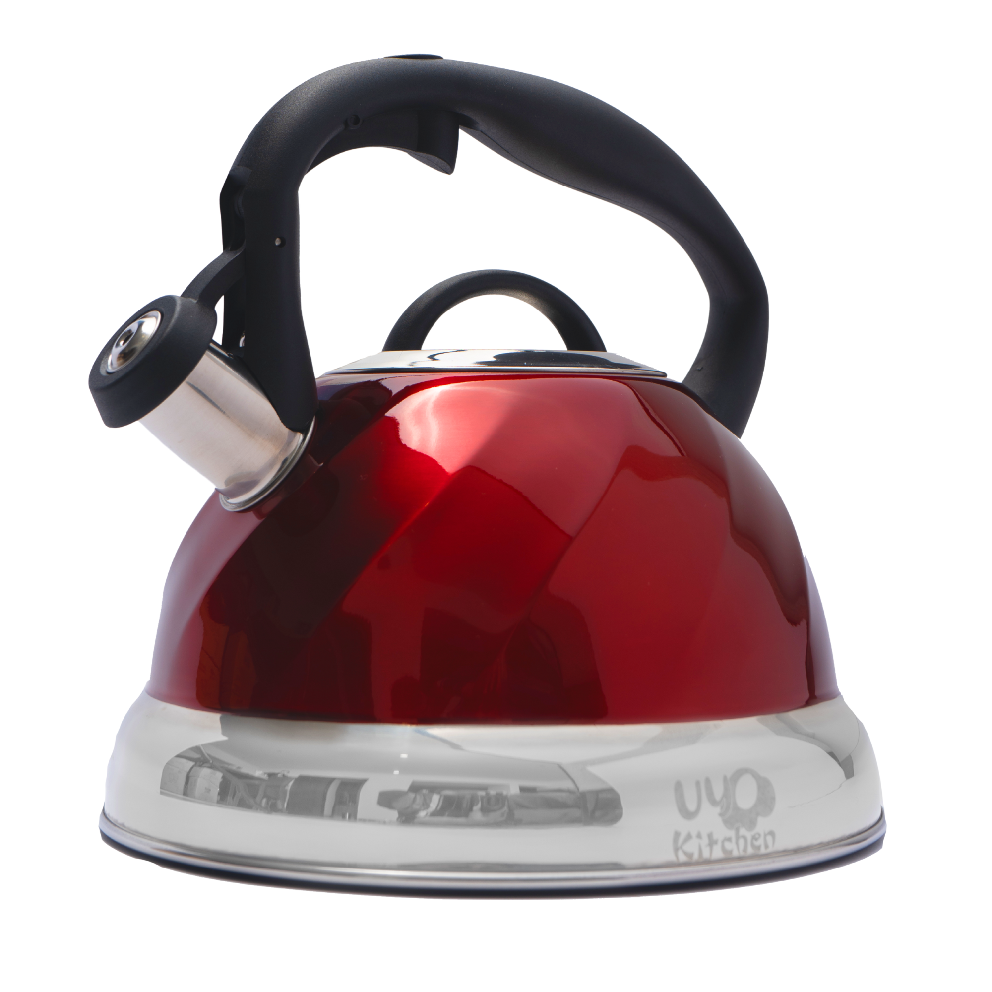 Tetera de Acero Inoxidable Texturizada 3L con Mango Anticalor y Apertura Segura UYO-TET-W - Red