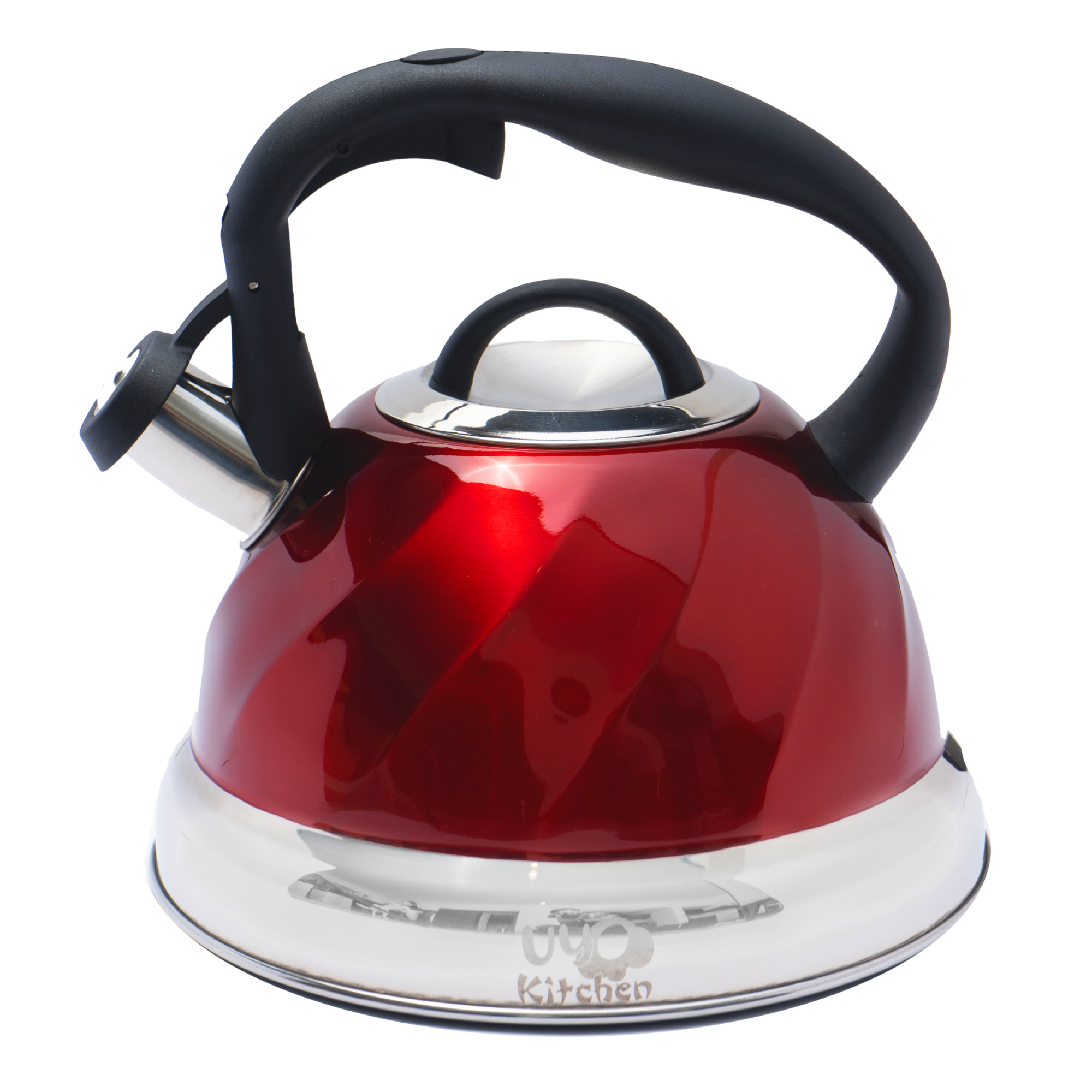 Tetera de Acero Inoxidable Texturizada 3L con Mango Anticalor y Apertura Segura UYO-TET-W - Red