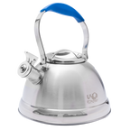 Tetera de Acero Inoxidable 3L con Mango de Silicón Anticalor Apta para Gas, Eléctrica e Inducción UYO-TET-CS - Azul