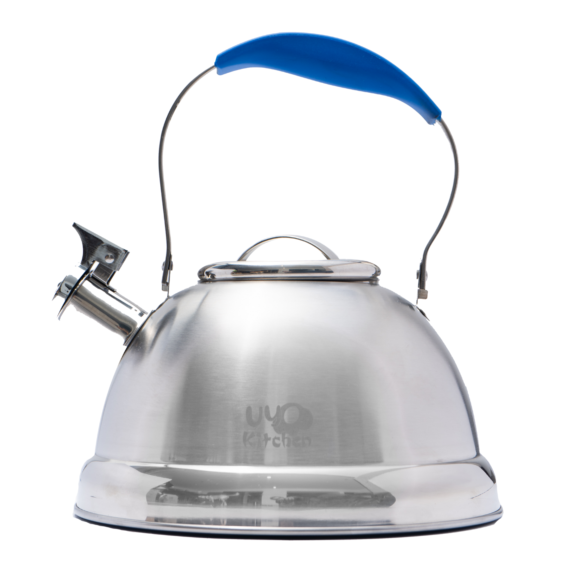 Tetera de Acero Inoxidable 3L con Mango de Silicón Anticalor Apta para Gas, Eléctrica e Inducción UYO-TET-CS - Azul