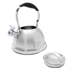 Tetera de Acero Inoxidable 3L con Mango de Silicón Anticalor Apta para Gas, Eléctrica e Inducción UYO-TET-CS - Negro