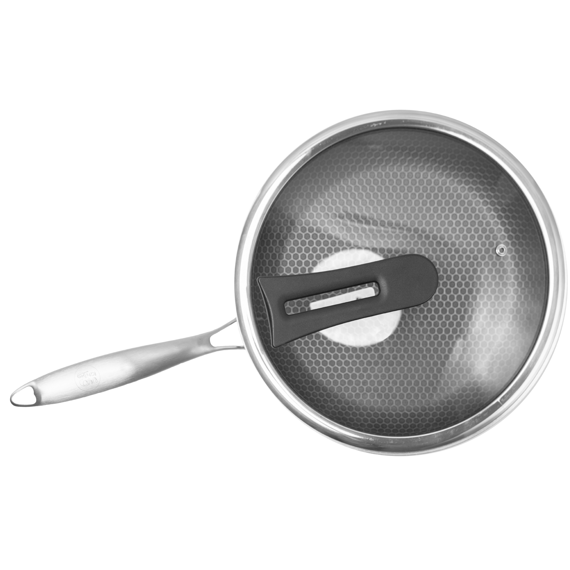 Sartén 28 cm Triple Capa de Acero Inoxidable 304 Antiadherente UYO-S28