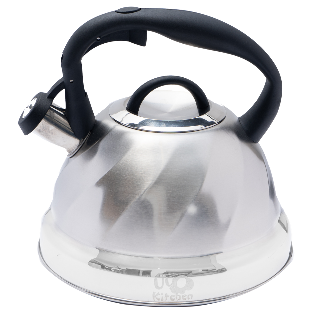 Tetera de Acero Inoxidable Texturizada 3L con Mango Anticalor y Apertura Segura UYO-TET-W - Natural