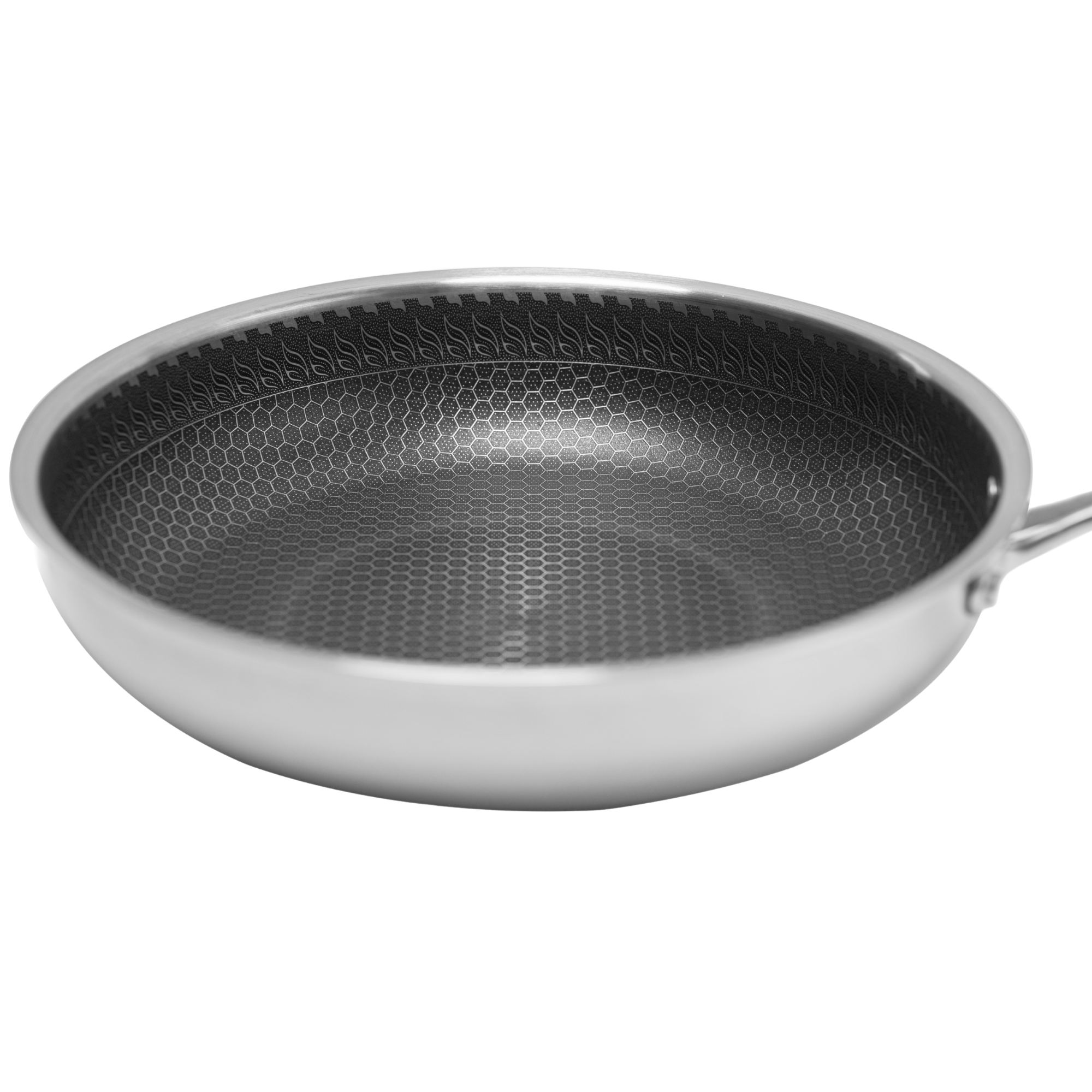 Sartén 28 cm Triple Capa de Acero Inoxidable 304 Antiadherente UYO-S28