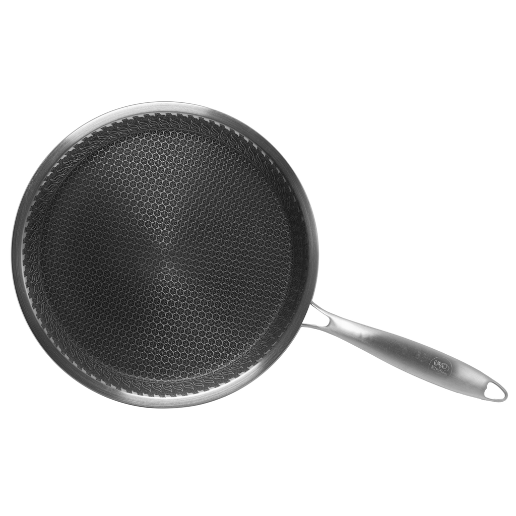 Pizza Pan Comal de 28 cm Triple Capa de Acero Inoxidable 304 Antiadherente UYO-Pizza Pan