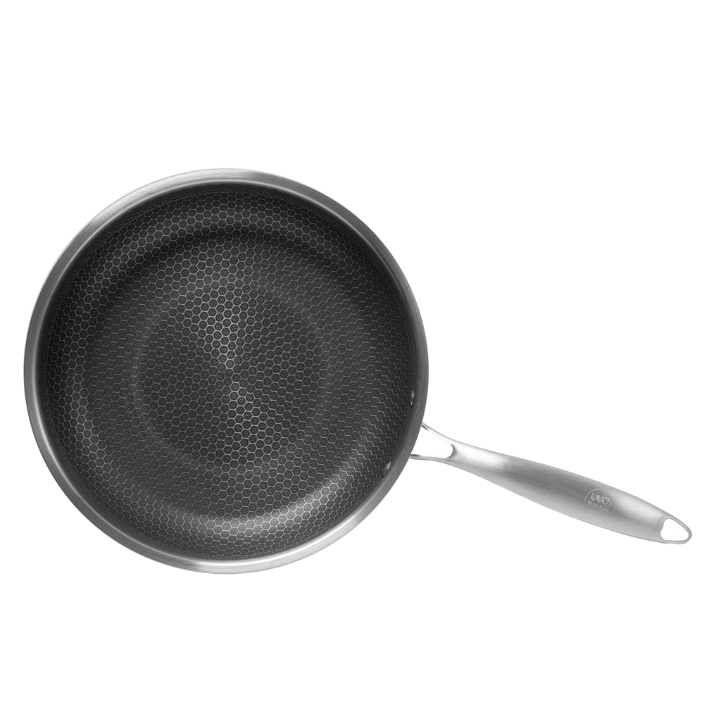 Sartén 28 cm Triple Capa de Acero Inoxidable 304 Antiadherente UYO-S28