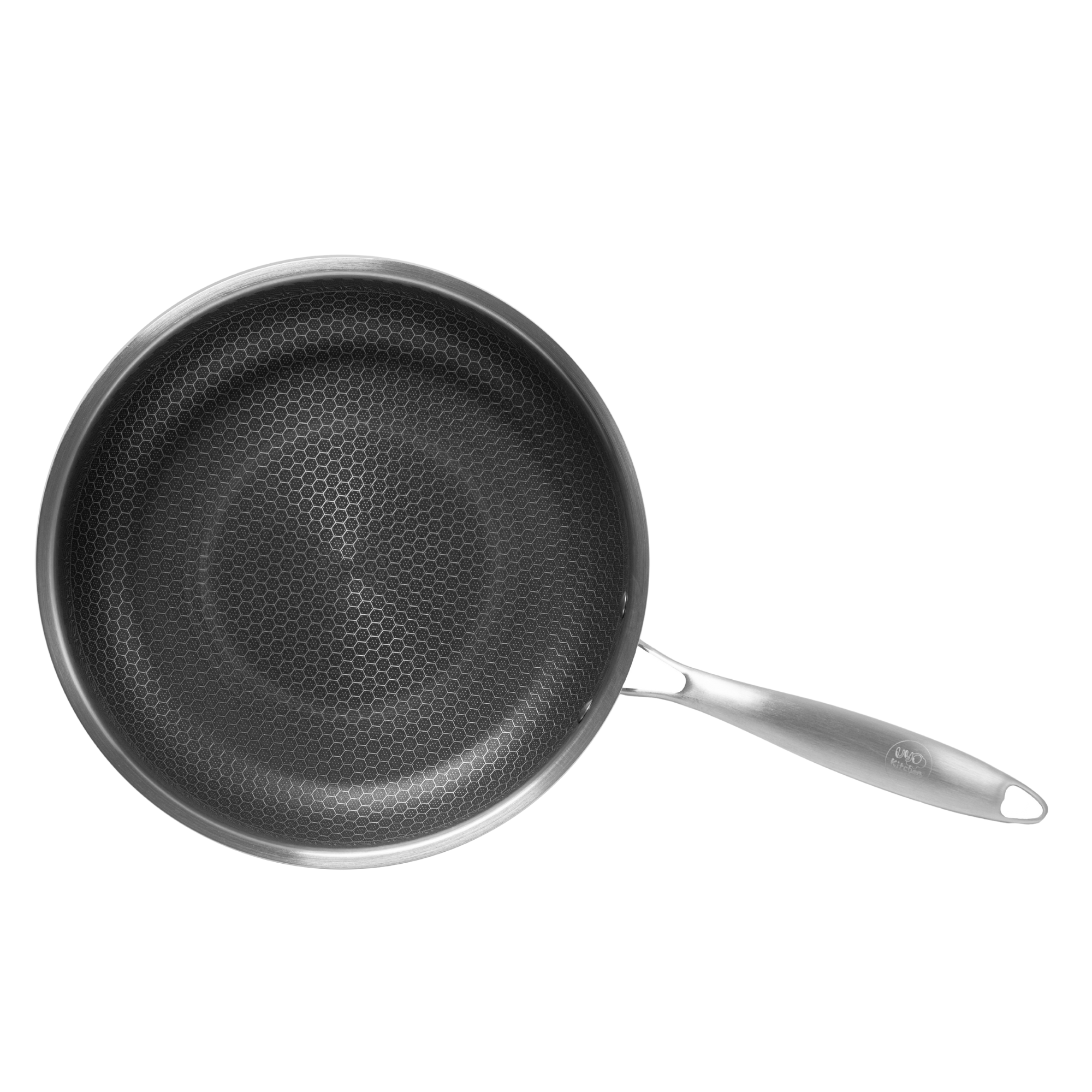 Sartén 28 cm Triple Capa de Acero Inoxidable 304 Antiadherente UYO-S28