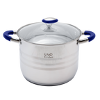 Batería de Cocina 9 Piezas de Acero Inoxidable con Tapas de Vidrio Templado UYO-9 - Azul