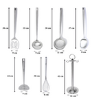 Juego de 7 Utensilios de Acero Inoxidable con Soporte UYO-713