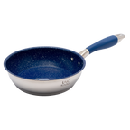 Batería de Cocina 9 Piezas de Acero Inoxidable con Tapas de Vidrio Templado UYO-9 - Azul